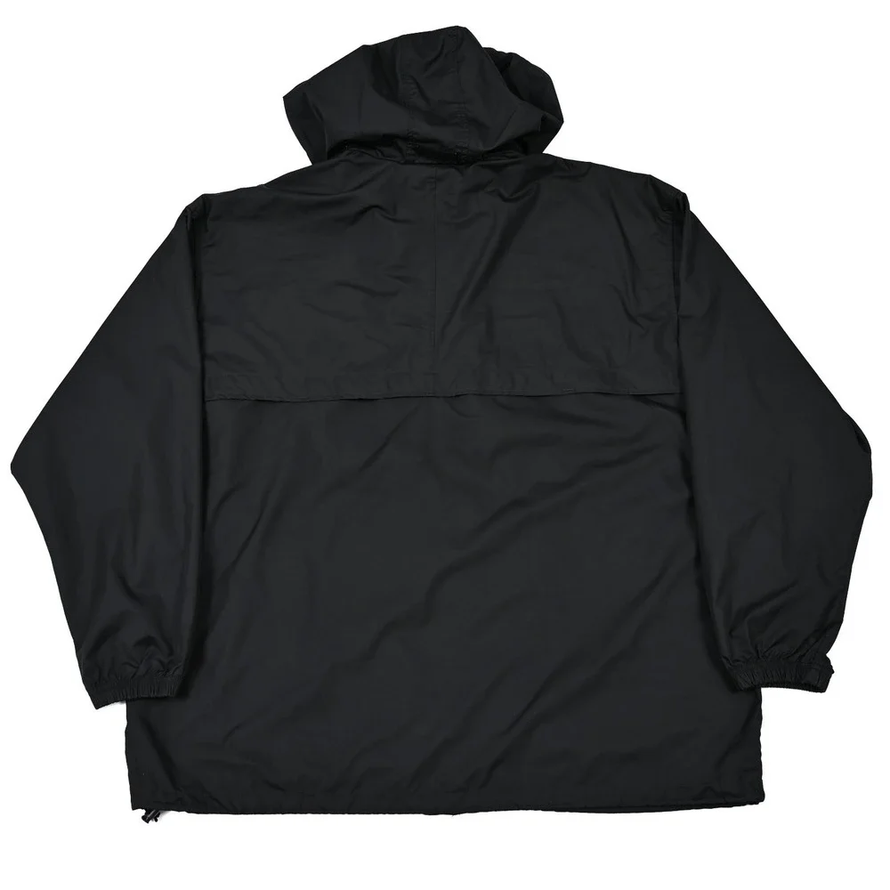 Nike Vintage Fit Storm Windbreaker Jacket Mens 2XL Black Hooded Full Zip Vented